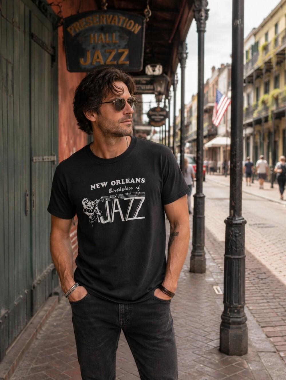 Vtg 80s Jazz New Orleans Black T Shirt XL Rare Htf